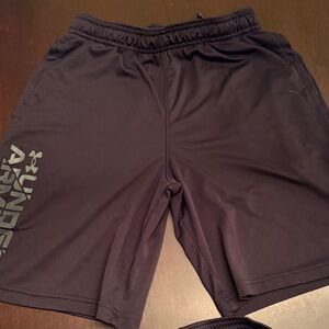 2 pairs of Under Armour Boys youth Black Athletic Shorts